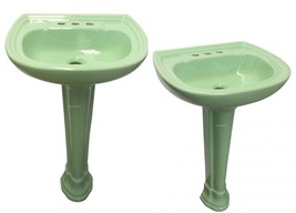 Mexican Talavera Pedestal Sink Handcrafted Ceramic - Verde Capri - - $11,222.06 MXN