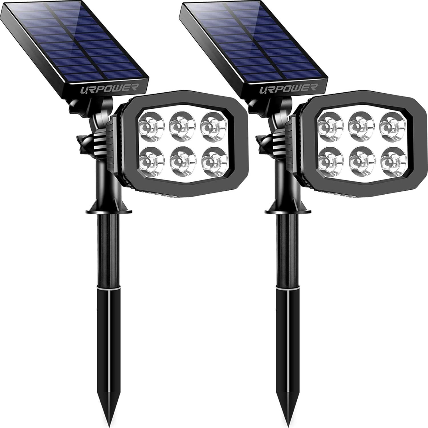 URPOWER Solar Lights Outdoor, Upgraded 2 Modes Solar Lights 2-in-1 Waterproof So