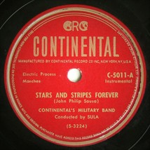 STARS AND STRIPES FOREVER / ARMY AIR CORPS ~ 78rpm ~ CONTINENTAL&#39;S MILIT... - £15.00 GBP