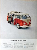 VW Station Wagon-Volkswagen-Red White Vintage -1962 Vintage Print Ad - $215.04 MXN