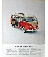 VW Station Wagon-Volkswagen-Red White Vintage -1962 Vintage Print Ad - €9,62 EUR
