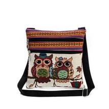 Vintage Chinese National Style Ethnic Shoulder Bag Women Mini Handbag Owl Diagon - £9.57 GBP