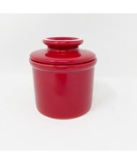 The Original Butter Bell Crock L. Tremain French Ceramic Dish Cherry Red... - $294.32 MXN