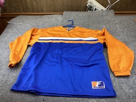 Vintage Jersey Sweater Franklin Sports Hockey X-LARGE Men’s Pullover Blue Orange - £34.81 GBP