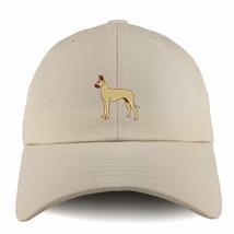 Trendy Apparel Shop Great Dane Dog Embroidered Low Profile Soft Cotton Dad Hat C - £15.97 GBP