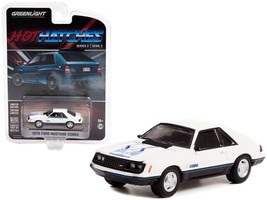 1979 Ford Mustang Cobra White with Medium Blue Glow Graphics &quot;Hot Hatche... - £14.58 GBP