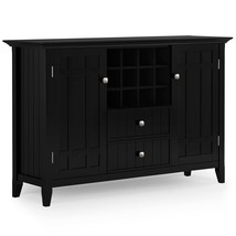 Bedford Black Sideboard Buffet &amp; Wine Rack - $716.99