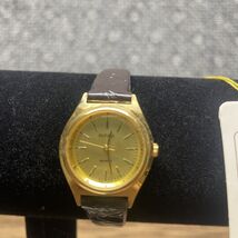 FUTURA Quartz Analog Unisex Wristwatch Gold Cover And Dark Brown Leather... - $9.90