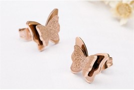 316L Stainless Steel Upscale Jewelry Matte 2-layer Butterfly Choker Charms Bone  - £24.85 GBP