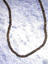 DARK BROWN COLOR RUSTIC WOODEN COCO SURFER BEADS JEWELRY 18&quot; NECKLACE - $110.06 MXN