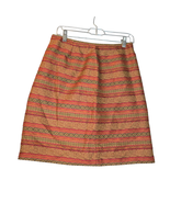 Vintage Harold’s Womens Size 6 Knee Length Skirt Wool Blend Striped Art ... - $13.22
