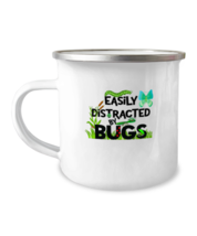 12 oz Camper Mug Coffee Funny Easily Distracted By Bugs  - £19.62 GBP