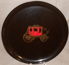 Couroc Monterey California Mid Century Us Mail Stagecoach Round Serving Tray - £16.06 GBP