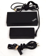Lenovo Thinkpad USB-C Docking Station 40A9 DK1633 With Ac Adapter+Power ... - $34.55