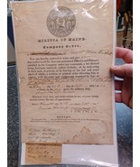 1841 Militia Of Maine Company Order Multiple Signatures - $271.35 CAD