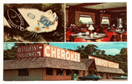 Cherokee Trading Post Restaurant Handmade Indian Goods WV Postcard c1970s - £3.94 GBP