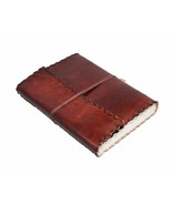 HG-LTHR Personalize 25 cm Genuine Leather Blank Book grimoire leather jo... - $58.27 CAD