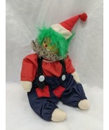 Vintage 8&quot; Clown With Red And Blue Overalls With Red Cap Outfit Doll - €11,79 EUR