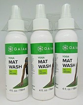 3 PACK Gaiam Yoga Mat Wash Spray All Natural wOrganic Oils 4oz/118ml Made In USA - £12.53 GBP