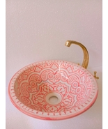 Handmade Moroccan Ceramic Vessel Sink |  Unique Pink Clay Bathroom Sink   - £114.09 GBP - £346.92 GBP