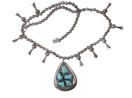 Vintage Native American Squash blossom necklace - £523.68 GBP