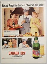 1942 Print Ad Canada Dry Ginger Ale Actor Edward Arnold Has a Barbecue - £12.01 GBP