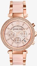  Brand New Michael Kors Rose Gold Tone Parker Blush Watch MK5896 - £86.12 GBP