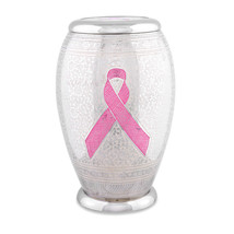 Large/Adult 210 Cubic Inches Pink Cancer Ribbon Funeral Cremation Urn for Ashes - £135.88 GBP