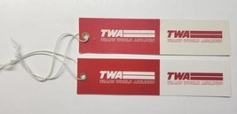 Vintage 12/1978 TWA Trans World Airline Luggage Baggage Tags 2  Pb202/4 - £19.53 GBP