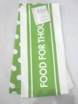 The Gourmet Collection Kitchen Towels FOOD FOR THOUGHT  Polka Dots Set of 2 - £7.78 GBP