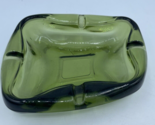Vtg Anchor Hocking Clear Green Ashtray Ash Tray Made in USA by Swedish M... - £15.50 GBP