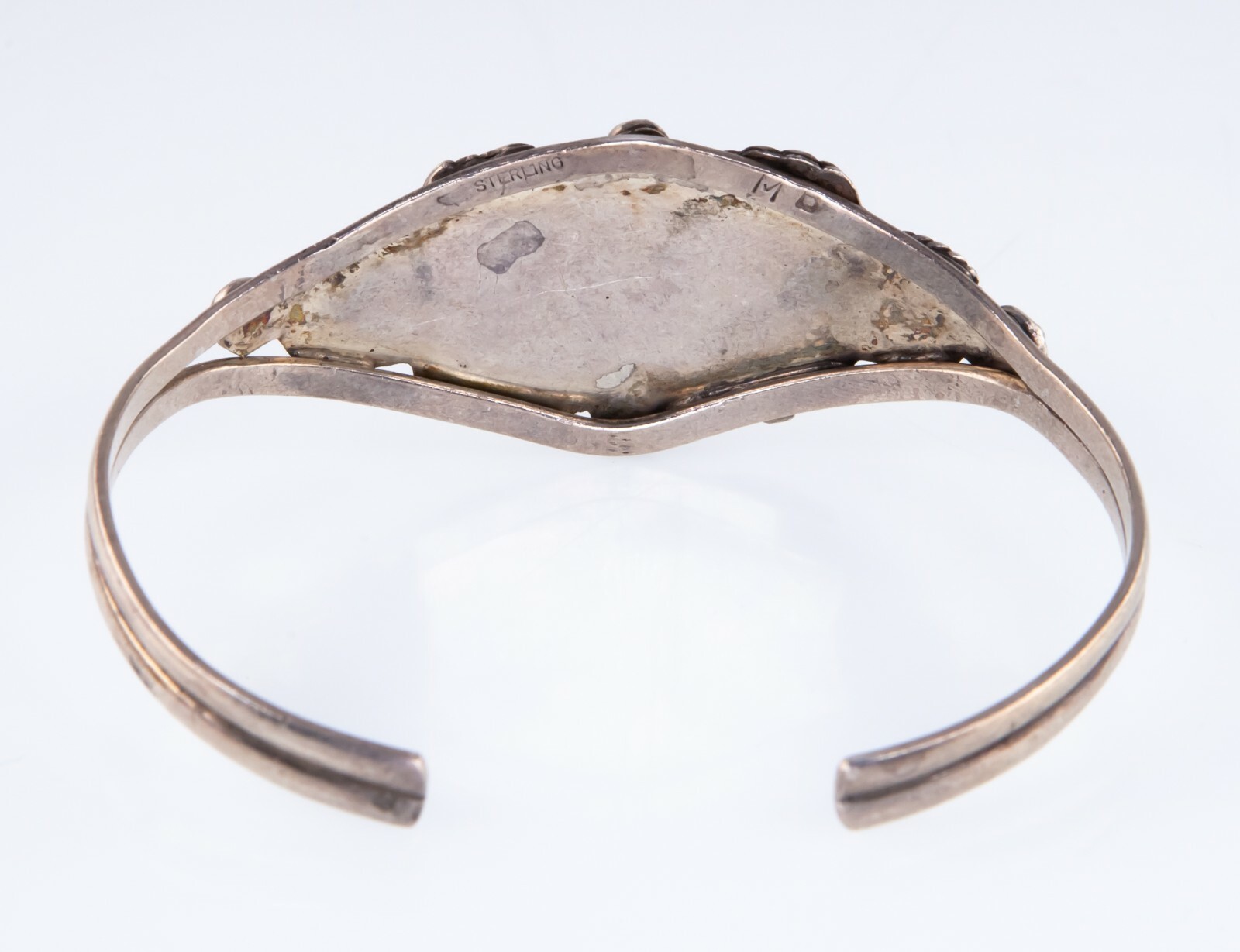 HOMMES Begay Argent Sterling Manchette Bracelet W/Turquoise, Corail Pierres & Item image 3