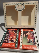 1993 Coca Cola Coke Nostalgia Christmas Santa Sealed Playing Cards in Tin  - £11.76 GBP