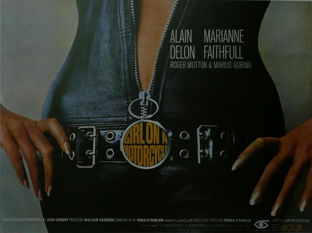 Girl on a Motorcycle - Alain Delon / Marianne Faithful - Movie Poster Framed Pic - £25.97 GBP
