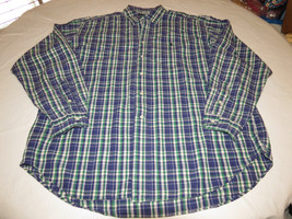 Ralph Lauren XL Blaire purple green wht long sleeve cotton button up Shi... - $25.73