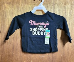 Garanimals Black Mommy&#39;s Little Shopping Buddy Infant T-Shirt - 6-9 months - New - £8.69 GBP
