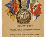 Jusqu&#39;Au Bout French Patriotic Postcard 1915 General Gallieni France Wan... - £21.67 GBP
