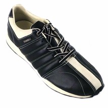 GRAND MEN PERRY ELLIS SHOES BLACK/CREAM STYLE#140301 - £59.81 GBP