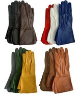 Men's Medieval Renaissance Costume Cosplay Leather Gauntlets Long Arm Gloves - $19.99