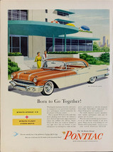 Vintage 1956 Pontiac Catalina Strato-Streak V8 Print Ad Advertisement - $6.49