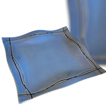 Vintage Studio Nova Mystic Cove Blue 12” Square Chop Plate - Discontinue... - $68.00