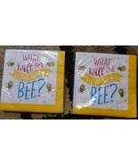 2 pks-Gender Reveal What Will the Little Honey Bee? Baby Shower Beverage... - £6.15 GBP