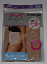 Maidenform Flexees Shapes High Waist Thong Panties size 2XL Biege New with tags - £7.58 GBP