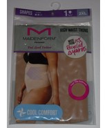Maidenform Flexees Shapes High Waist Thong Panties size 2XL Biege New wi... - £7.60 GBP
