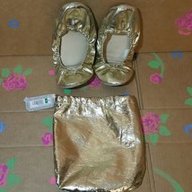 Metallic Gold Ballet Slippers Medium Sizes 7-8 - £10.21 GBP