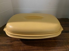 Tupperware Harvest Gold Yellow Casserole vegetable steamer vintage - $6.79