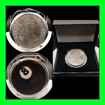Uncommon Vintage 1795 $1 Draped Bust Coin &amp; 8 Ball Lighter With Box RARE Unfired - £104.47 GBP
