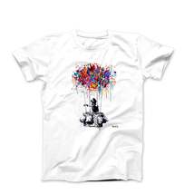 Banksy Boy Flying In Balloon Street Art T-shirt - £21.62 GBP+