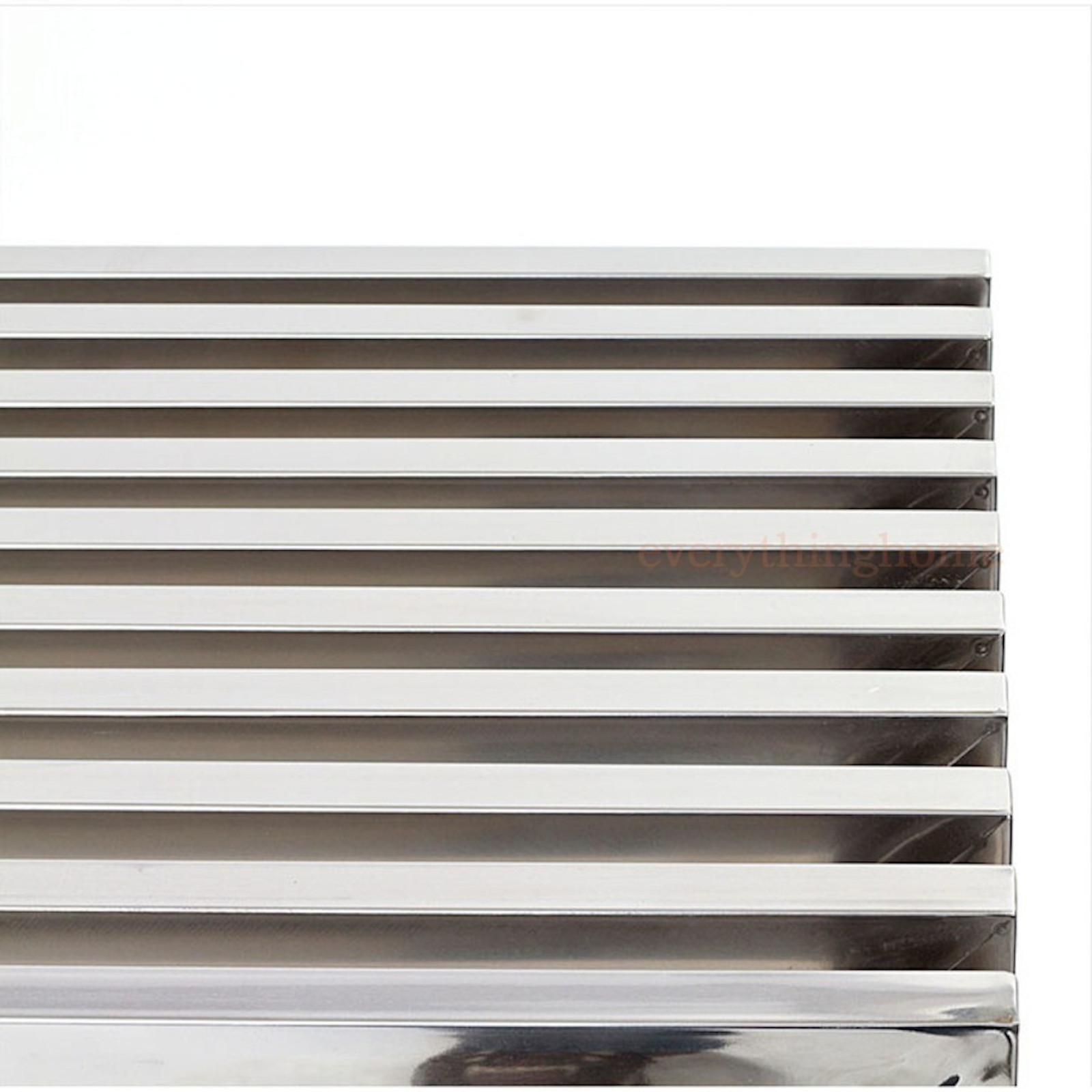 Modern Stainless Steel Slat Gridiron 47" Bench Seat Coffee Table Indoors or Out Item image 4