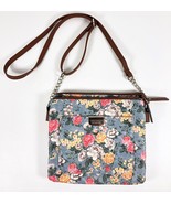 Rosetti Handbag Crossbody Shoulder Bag BLUE Floral Cottage Rose Faux Lea... - $24.74